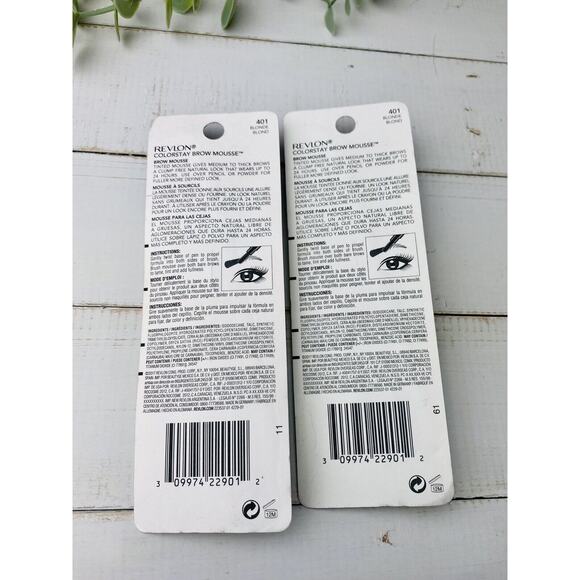 2x Revlon ColorStay Brow Mousse 401 Blonde New - Picture 3 of 5